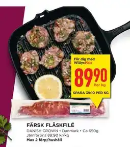 Willys Hemma FÄRSK FLÄSKFILÉ erbjuda