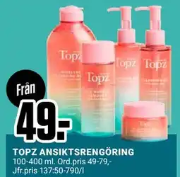 ÖoB TOPZ ANSIKTSRENGÖRING erbjuda
