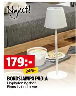Bauhaus BORDSLAMPA PAOLA erbjuda