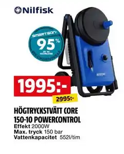 Bauhaus HÖGTRYCKSTVÄTT CORE 150-10 POWERCONTROL erbjuda