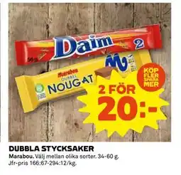 Coop Daglivs DUBBLA STYCKSAKER erbjuda