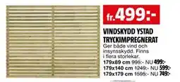 Bauhaus VINDSKYDD YSTAD TRYCKIMPREGNERAT erbjuda
