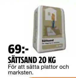 Bauhaus SÄTTSAND 20 KG erbjuda