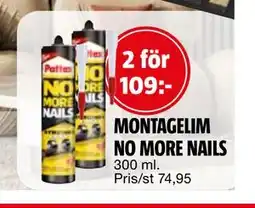 Bauhaus MONTAGELIM NO MORE NAILS erbjuda