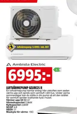 Bauhaus LUFTVÄRMEPUMP AZURE25 II erbjuda