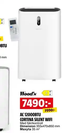 Bauhaus AC 12000BTU CORTINA SILENT WIFI erbjuda
