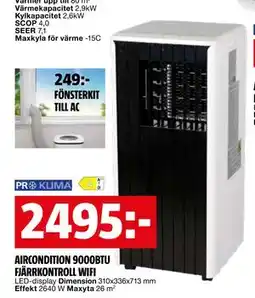 Bauhaus AIRCONDITION 9000BTU FJÄRRKONTROLL WIFI erbjuda