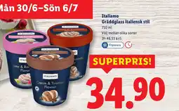 Lidl ITALIAMO Gräddglass italiensk stil erbjuda