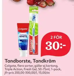 Hemköp Tandborste, Tandkräm erbjuda