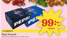 Hemköp Pepsi 20-pack erbjuda