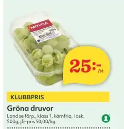 Hemköp Gröna druvor erbjuda
