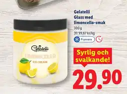Lidl Gelatelli Glass med limoncello-smak erbjuda