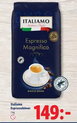 Lidl ITALIAMO Espressobönor erbjuda
