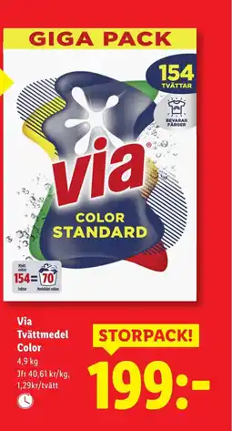 Lidl Via Tvättmedel Color erbjuda
