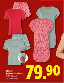 Lidl EsmaraⓇ Pyjamas/nattlinne erbjuda