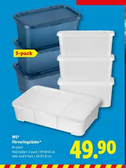 Lidl W5Ⓡ Förvaringslådor erbjuda