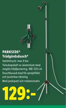 Lidl PARKSIDE® Trädgårdsdusch erbjuda