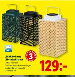Lidl LIVARNO HOME LED-solcellslykta erbjuda