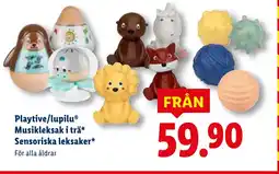 Lidl Playtive/ LupiluⓇ Musikleksak i trä* Sensoriska leksaker erbjuda