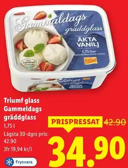 Lidl Triumf glass Gammeldags erbjuda
