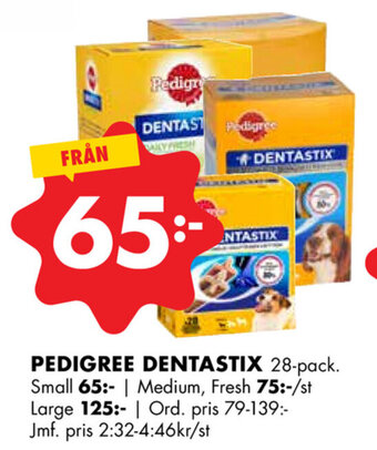 ÖoB Pedigree Dentastix 28-pack erbjuda