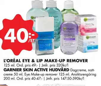 ÖoB L'oreal Eye & Lip Make-Up Remover 125ml erbjuda