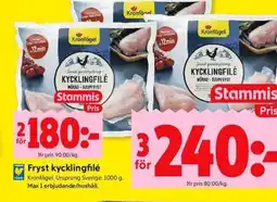 ICA Kvantum Kronfågel Fryst kycklingfilé erbjuda