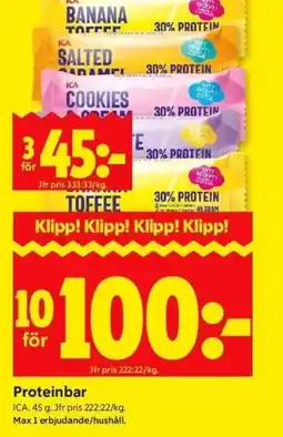 ICA Kvantum ICA Proteinbar erbjuda