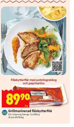 ICA Kvantum ICA Grillmarinerad fläskytterfilé erbjuda