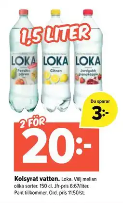 Coop Extra Kolsyrat vatten erbjuda