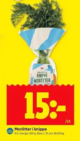 ICA Kvantum Morötter i knippe erbjuda
