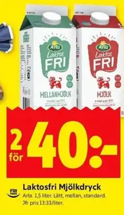 ICA Kvantum ARLA Laktosfri Mjölkdryck erbjuda