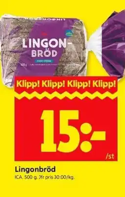 ICA Kvantum ICA Lingonbröd erbjuda