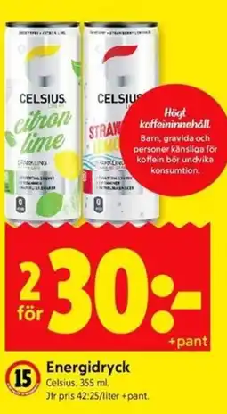 ICA Kvantum CELSIUS Energidryck erbjuda