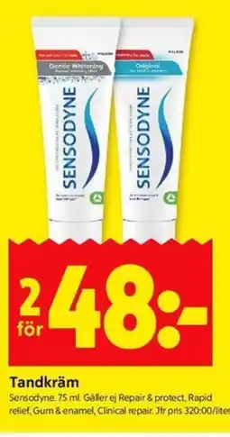 ICA Kvantum SENSODYNE Tandkräm erbjuda