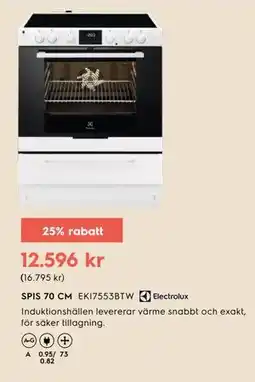 Electrolux Home SPIS 70 CM EKI7553BTW erbjuda