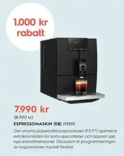Electrolux Home ESPRESSOMASKIN (EB) J15501 erbjuda