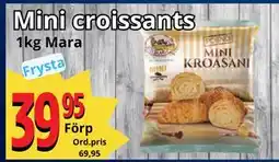 Supergrossen Mini croissants erbjuda