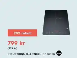 Electrolux Home INDUKTIONSHÄLL ENKEL ICP-1800B erbjuda