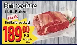 Supergrossen Entrecôte erbjuda