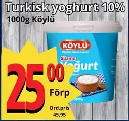 Supergrossen Turkisk yoghurt 10% erbjuda