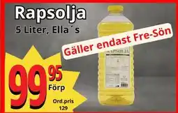 Supergrossen Rapsolja erbjuda