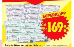 ICA Supermarket Baby tvättservetter hel låda erbjuda