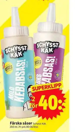 ICA Supermarket Färska såser Schysst Käk. erbjuda