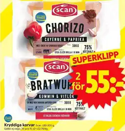 ICA Supermarket Kryddiga korvar Scan. erbjuda