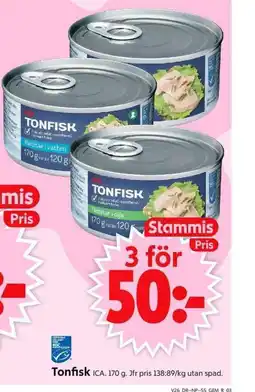 ICA Supermarket Tonfisk erbjuda
