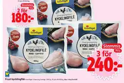 ICA Supermarket Fryst kycklingfilé Kronfågel. erbjuda