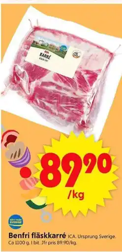ICA Supermarket Benfri fläskkarré ICA erbjuda