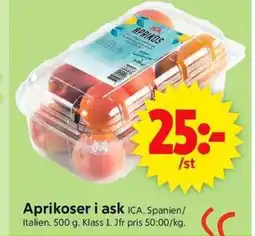 ICA Supermarket Aprikoser i ask ICA. erbjuda