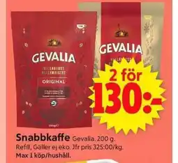 ICA Supermarket Snabbkaffe Gevalia, . erbjuda